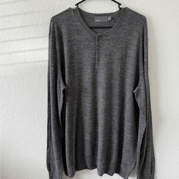 Vince Charcoal Crewneck Sweater for Men - Picture 1 of 7